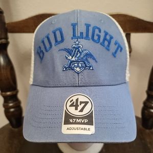 Bud Light Adjustable Back '47 MVP Brand Trucker Hat